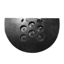 Speed bump Eurostal 40 cm wide rear part black, with holes for mounting H4