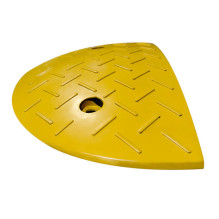 Speed bump Eurostal 40 cm wide rear part yellow, with holes for mounting H4
