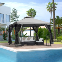 Outdoor gazebo Zeltpro Classic 300x300 Gray