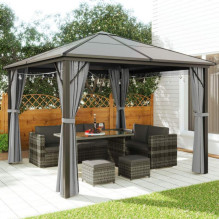 Outdoor gazebo Zeltpro Deluxe 300x300 Gray Outdoor gazebo Zeltpro Deluxe 300x300 Gray