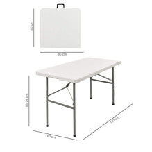 Folding furniture set: Table 120 white, 4 chairs Europa white Folding furniture set: Table 120 white, 4 chairs Europa white