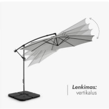 Lauko skėtis su padu ir užvalkalu Select Light Grey Lauko skėtis su padu ir užvalkalu Select Light Grey