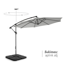 Lauko skėtis su padu ir užvalkalu Select Light Grey Lauko skėtis su padu ir užvalkalu Select Light Grey