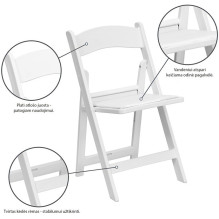 Folding chair Gladiator white