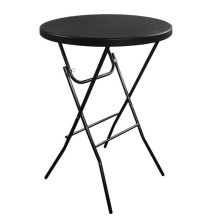 Folding bar table D80 Black