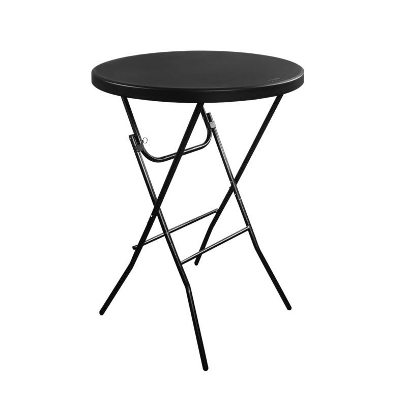 Folding bar table D80 Black