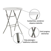 Sulankstomas baro stalas D80