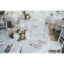 Stain Resistant Round Tablecloth Restly White D220 Stain Resistant Round Tablecloth Restly White D220