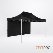Prekybinės palapinės stogas ir sienos (4 vnt.) komplektas 3x4,5 Juoda Zeltpro TITAN