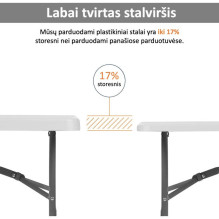 Sulankstomas stalas 150 cm.
