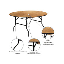 Round wooden table D150