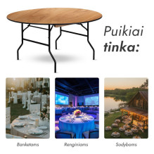 Round wooden table D150