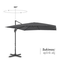Outdoor umbrella with base and cover Comfort Anthracite
