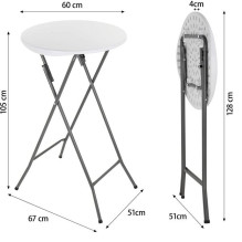 Sulankstomas baro stalas D60