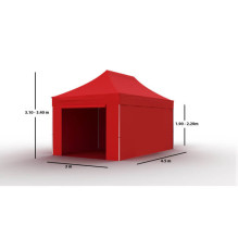 Prekybinė Palapinė 3x4,5 Raudona Zeltpro PROFRAME