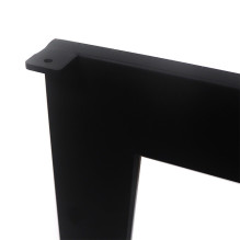 Table legs - frame set (2 pcs.) curved square shape Black