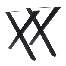 Table legs - frame set (2 pcs.) X-shaped Black