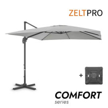 Outdoor umbrella with Solid base Comfort Light Grey