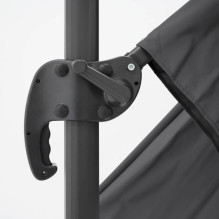 Outdoor umbrella with Solid base and Comfort cover in Anthracite