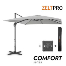 Outdoor umbrella with Solid base and Comfort cover Light Grey