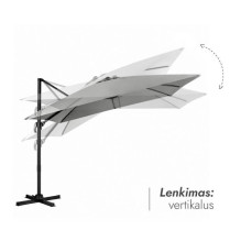Lauko skėtis su Solid padu ir užvalkalu Comfort Light Grey