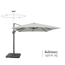 Lauko skėtis (užvalkalas dovanų) Lounge Light Grey Lauko skėtis (užvalkalas dovanų) Lounge Light Grey