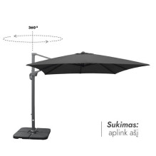 Outdoor umbrella with base (cover as a gift) Lounge Anthracite
