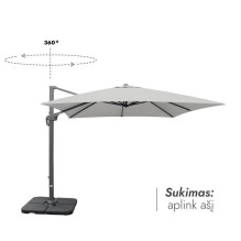 Lauko skėtis su padu (užvalkalas dovanų) Lounge Light Grey Lauko skėtis su padu (užvalkalas dovanų) Lounge Light Grey