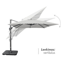 Lauko skėtis su padu (užvalkalas dovanų) Lounge Light Grey Lauko skėtis su padu (užvalkalas dovanų) Lounge Light Grey
