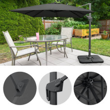 Outdoor umbrella with Solid base (cover included) Lounge Anthracite