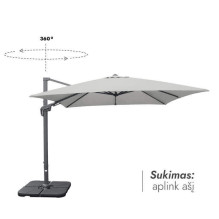 Outdoor umbrella with Solid base (cover included) Maestro Light Grey