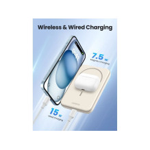 Ugreen Magnetic Power Bank 5000mAh 25207 15W, Wireless, Beige Beige