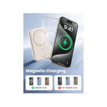 Ugreen Magnetic Power Bank 5000mAh 25207 15W, Wireless, Beige Beige