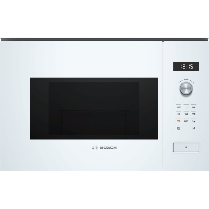 Bosch Serie 6 BFL524MW0 mikrobangų krosnelė, balta, įmontuota, solo, 20 l, 800 W