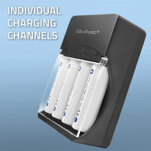 Qoltec 50653 Ni-MH akumuliatorių įkroviklis R03 / AAA R6 / AA tipo Qoltec 50653 Ni-MH akumuliatorių įkroviklis R03 / AAA R6 / AA tipo