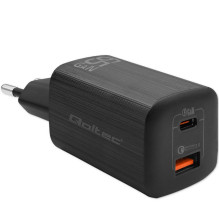 Qoltec 50766 mobile device charger Laptop, Portable gaming console, Power bank, Smartphone, Smartwatch, Tablet Black AC Qoltec 50766 mobile device charger Laptop, Portable gaming console, Power bank, Smartphone, Smartwatch, Tablet Black AC