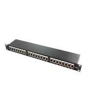 LOGILINK- Patch Panel 19''-mounting Cat.6 STP 24 ports black