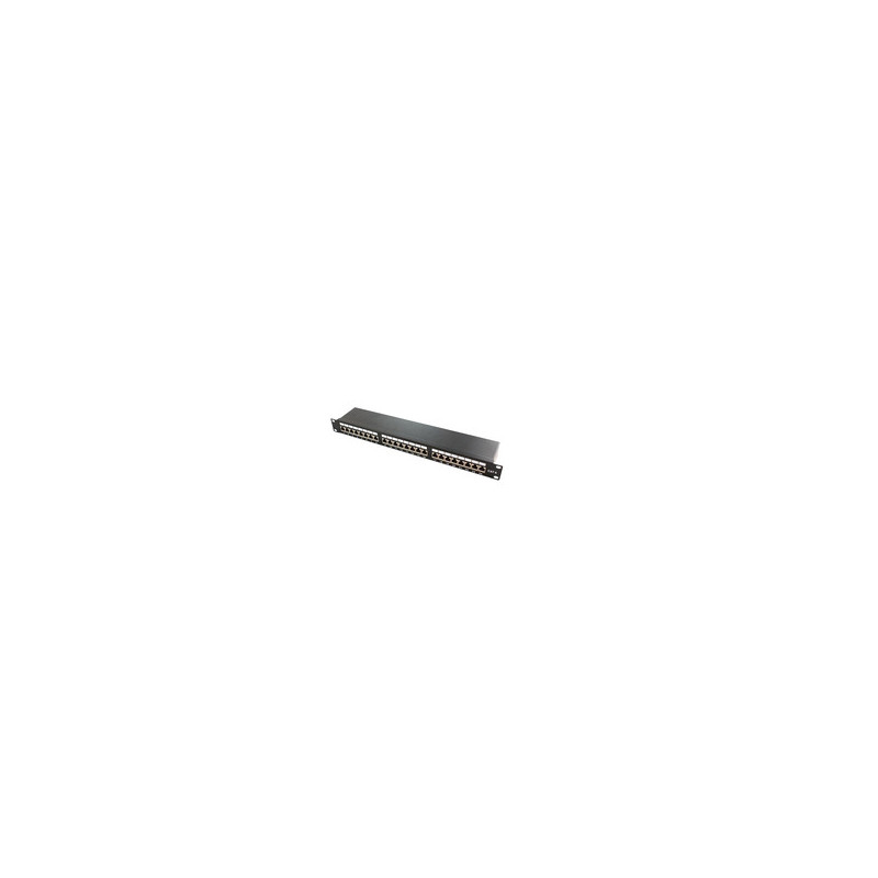 LOGILINK- Patch Panel 19''-mounting Cat.6 STP 24 ports black