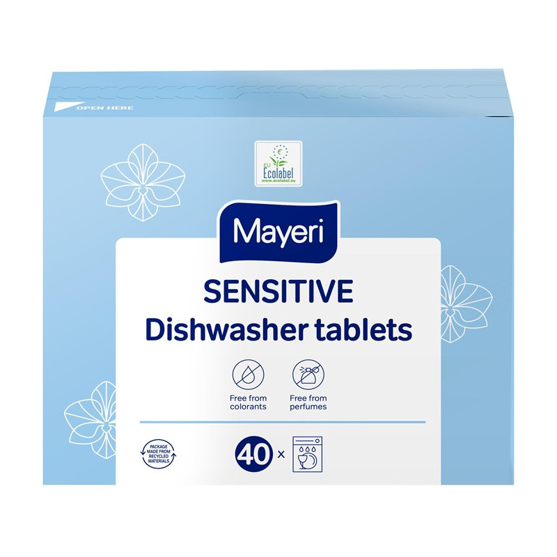 Dishwasher tablets Mayeri sensitive, 40 pcs