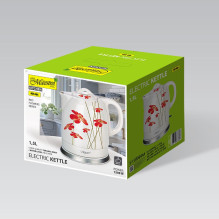 Electric Kettle - Maestro MR-066 1.7L 1200W Adjustable Thermostat Red Flowers