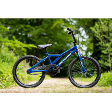 Vaikiškas Dviratis - HUFFY BMX HX Pro 20'' Plieninis Rėmas, Reguliuojama Sėdynė, Juoda / Mėlyna