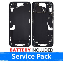 Ekrano rėmas / Vidinis korpusas skirtas Apple iPhone 15 Plus korpusas + baterija / Black / (Service Pack)