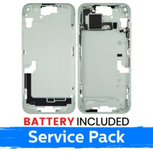 Ekrano rėmas / Vidinis korpusas skirtas Apple iPhone 15 Plus korpusas + baterija / Green / (Service Pack)