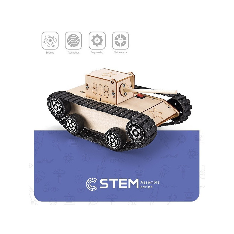 Medinis konstruktorius "Elektrinis tankas", mokomasis modelis