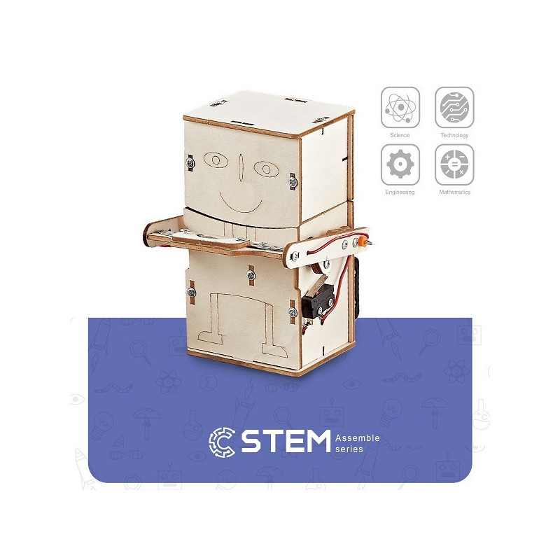Medinis konstruktorius "Robotas taupyklė", mokomasis modelis