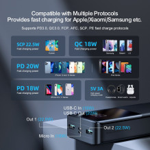 External battery Power Bank Joyroom JR-QP193 22.5W 30000mAh black External battery Power Bank Joyroom JR-QP193 22.5W 30000mAh black