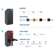 Teltonika charging station with Type 2 socket, 3F, 22kW
