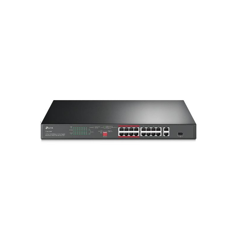 TP-LINK TL-SL1218P network switch Fast Ethernet (10 / 100) Black Power over Ethernet (PoE)