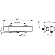Thermostatic shower faucet Oras Nova 7460U-33