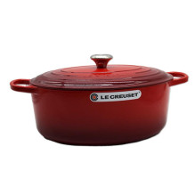 Cookware - Le Creuset Signature Frying Pan 8.9L Oval Enameled Cast Iron Cherry Red Cookware - Le Creuset Signature Frying Pan 8.9L Oval Enameled Cast Iron Cherry Red